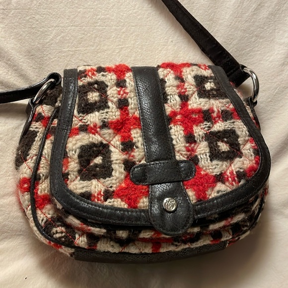 Vera Bradley Handbags - Vera Bradley Tweed Mini Saddle Crossbody Bag